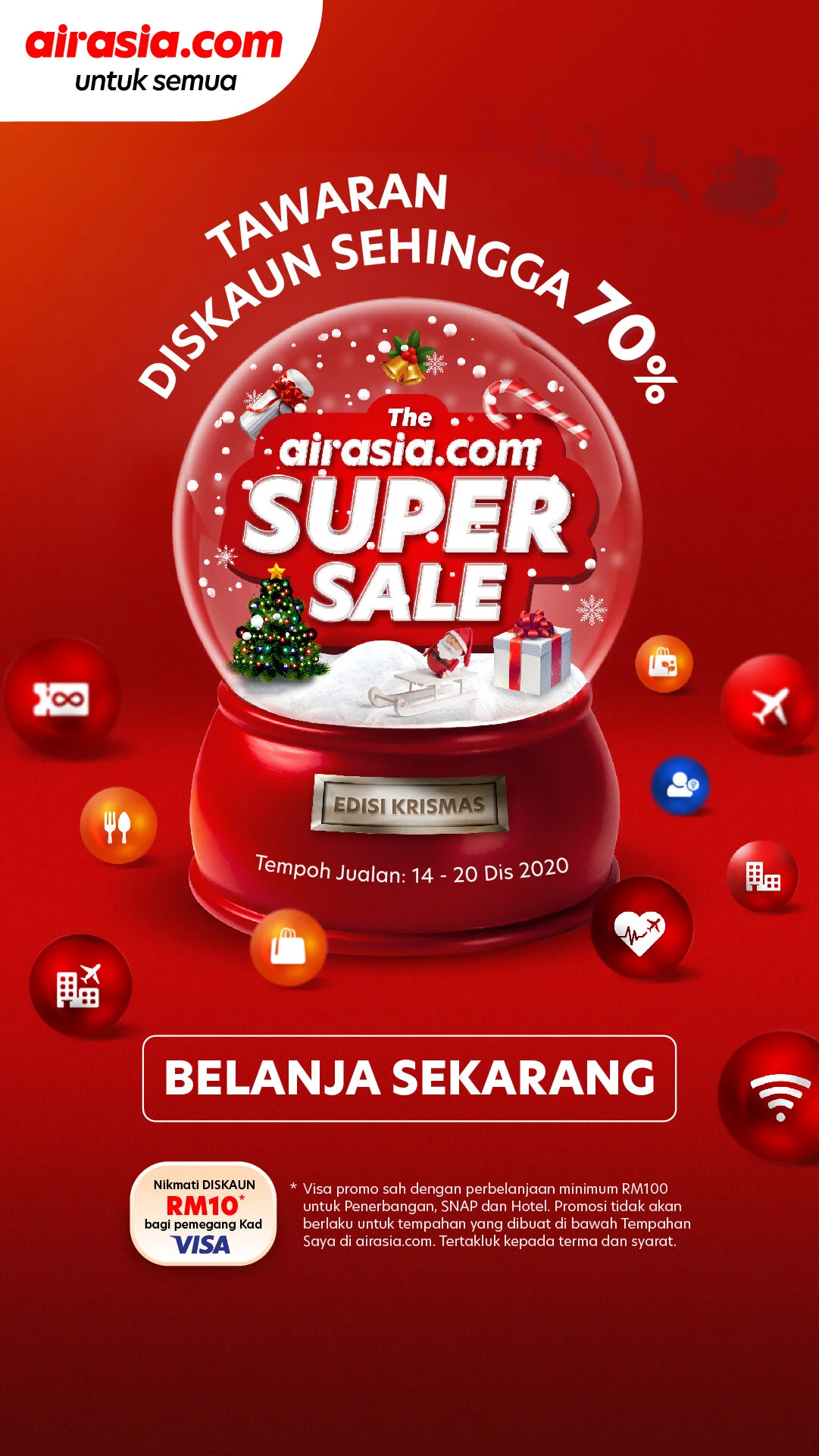 airasia.com lancar jualan Super Sale sempena akhir tahun 