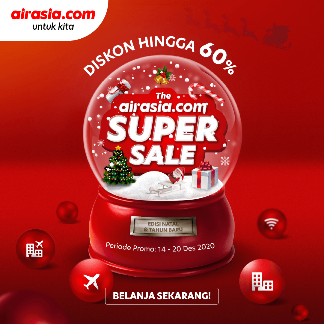 Persembahan spesial Natal dan Tahun Baru dari THE airasia.com SUPER SALE