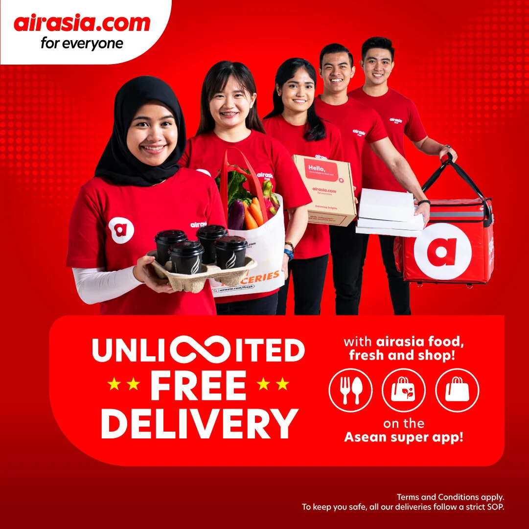 airasia.com offers Unlimited Free Delivery throughout MCO