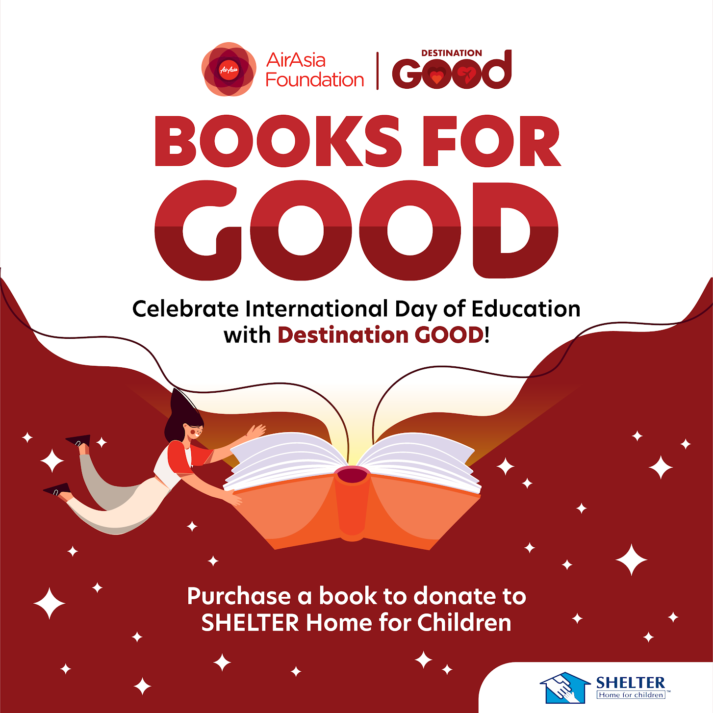 AirAsia Foundation anjur kempen sumbangan buku kepada kanak-kanak di tempat perlindungan