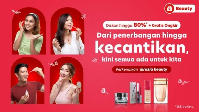 airasia beauty kini hadir di Indonesia, tawarkan diskon hingga 80% dan gratis ongkir