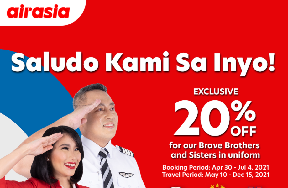  Saludo Kami Sa Inyo! AirAsia honors uniformed personnel with exclusive  promo for their essential travels