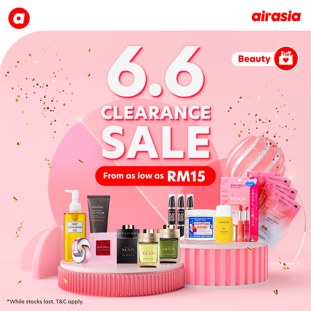 Airasia Beauty Tawar 6 6 Clearance Sale Dapatkan Produk Penjagaan Kulit Solekan Dan Wangian Serendah Rm15 Airasia Newsroom