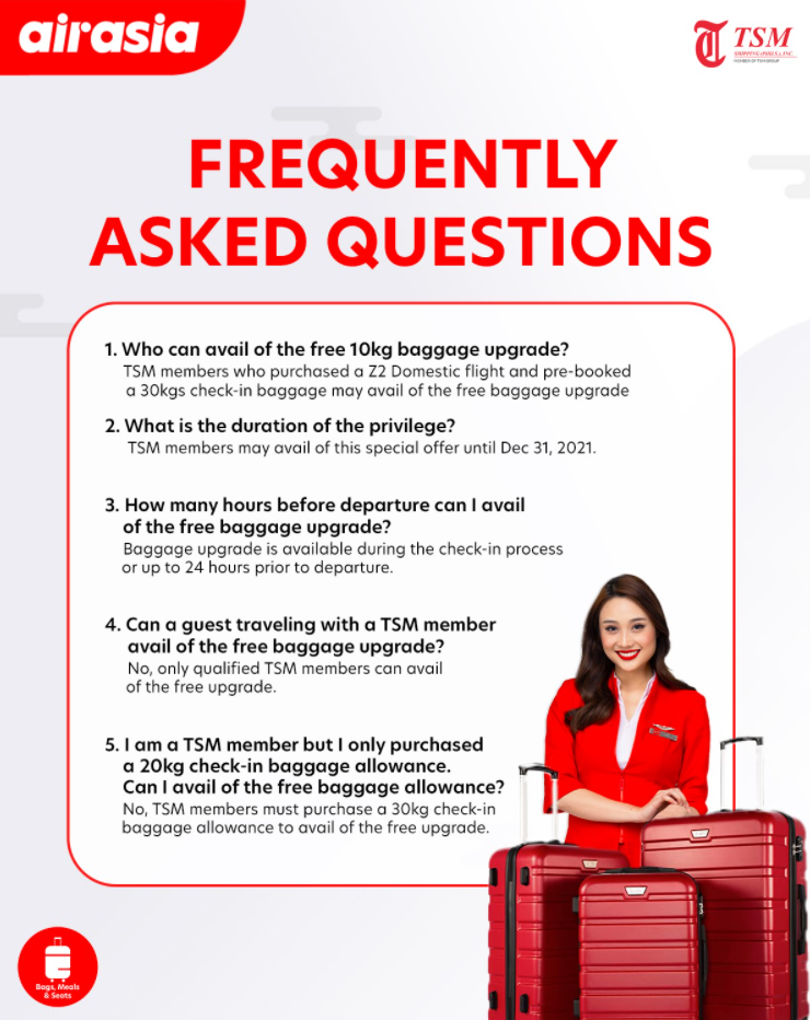 AirAsia Philippines offers FREE 10kg extra baggage for Filipino ...