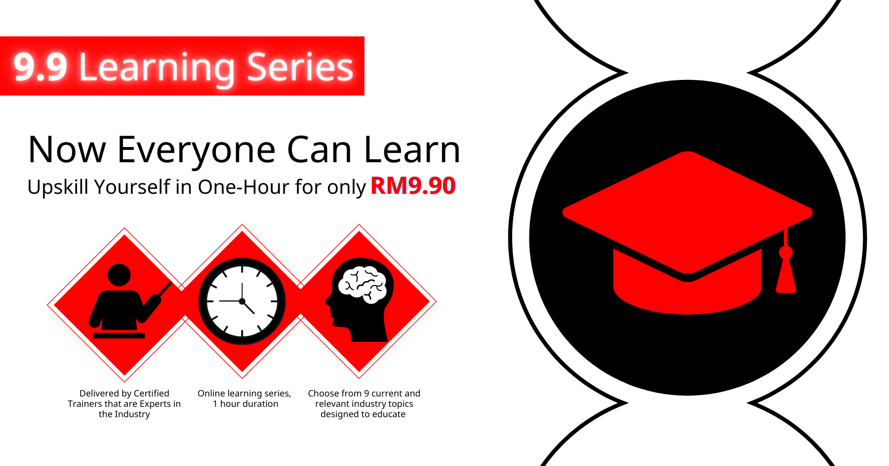 Enroll for attractive courses for only RM9.90 with  Redbeat Academy’s 9.9 Online Learning Series Promo 
