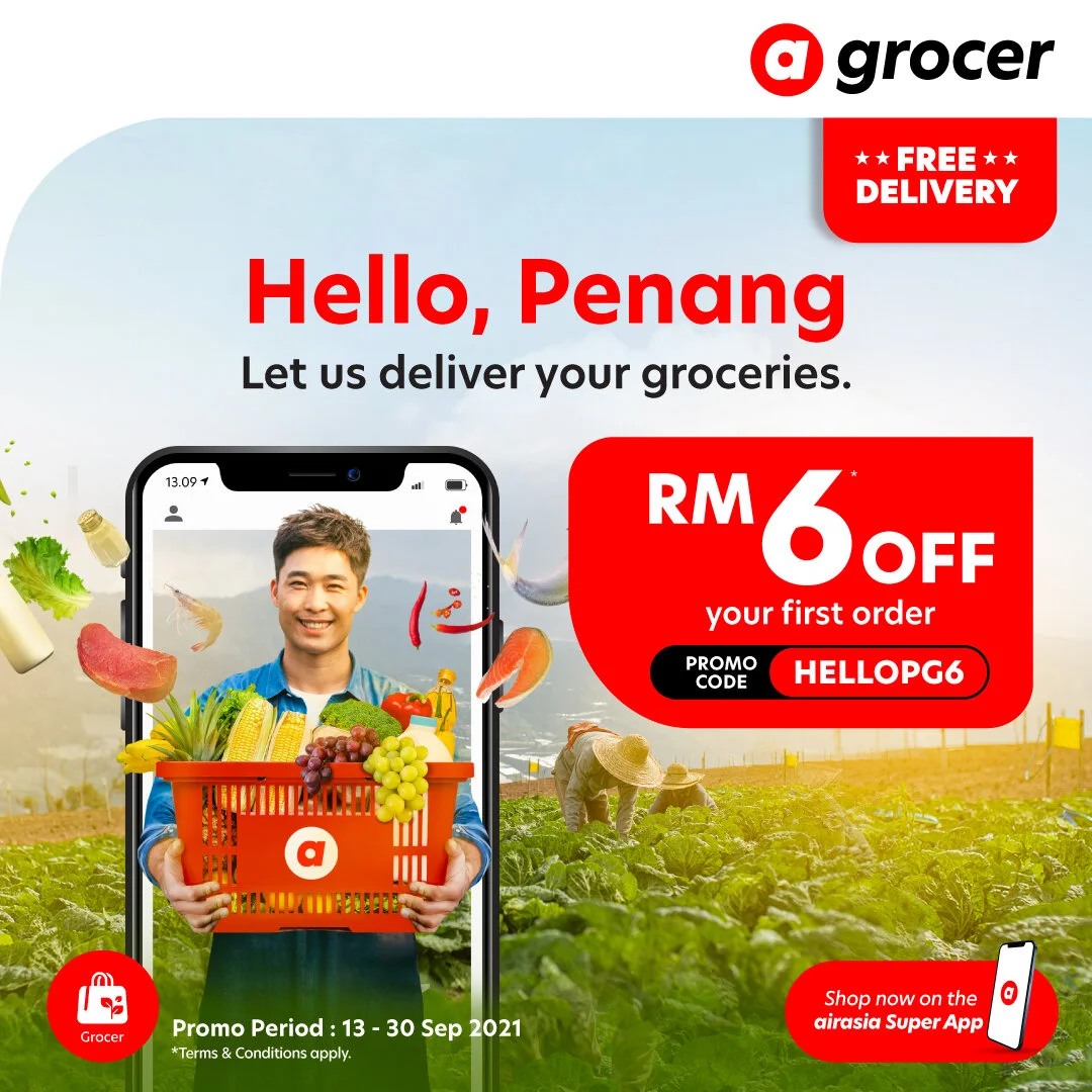 Pembelian barangan runcit lebih mudah dengan pelancaran airasia grocer di Pulau Pinang