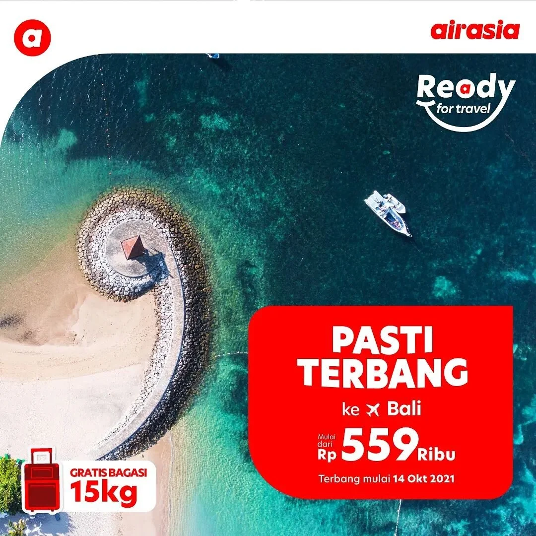 Bebas khawatir terbang bareng AirAsia dengan jadwal pasti, harga spesial PCR &amp; antigen, plus bagasi gratis