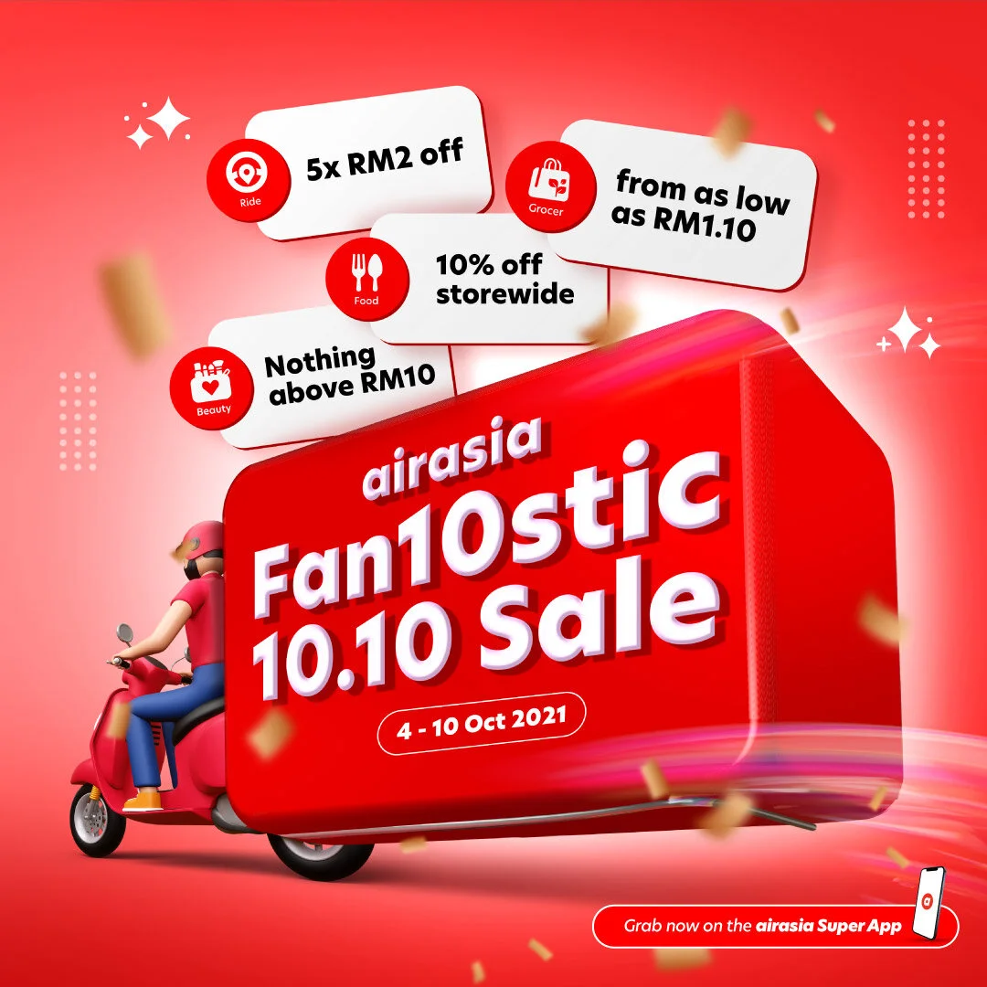 airasia Super App 推出 10.10 促销活动，为所有人提供无与伦比的Delivery优惠