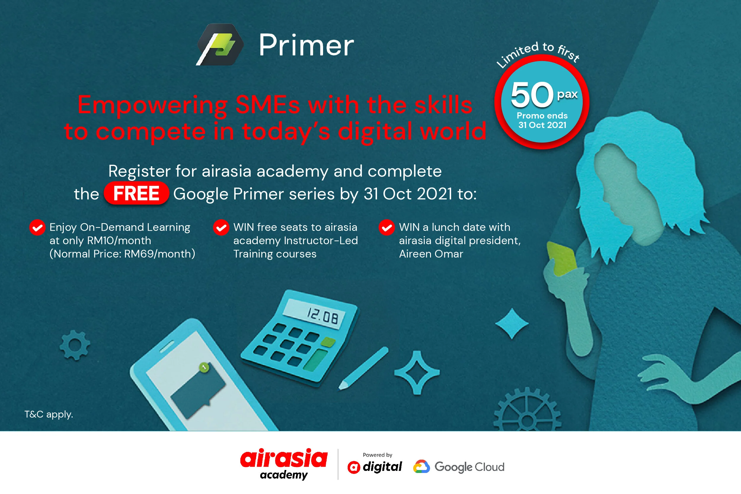 Kursus pembangunan percuma untuk PKS melalui kolaborasi airasia academy dan Google Malaysia