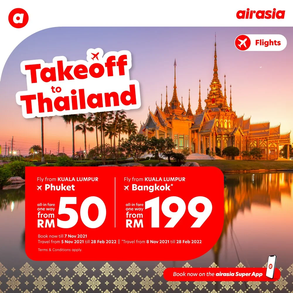 Unbeatable AirAsia deals await travellers to quarantine-free Thailand  