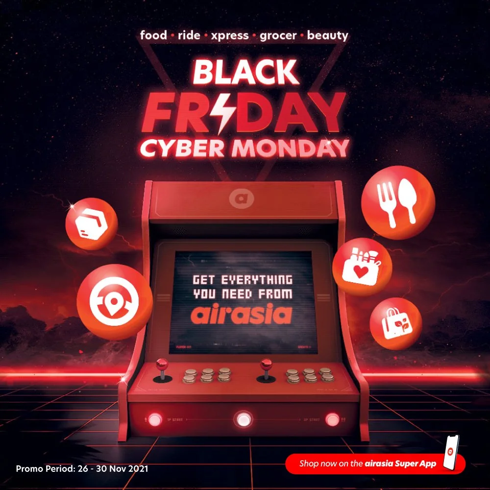 Black Friday和Cyber Monday在亚航超级应用程序上的无敌促销