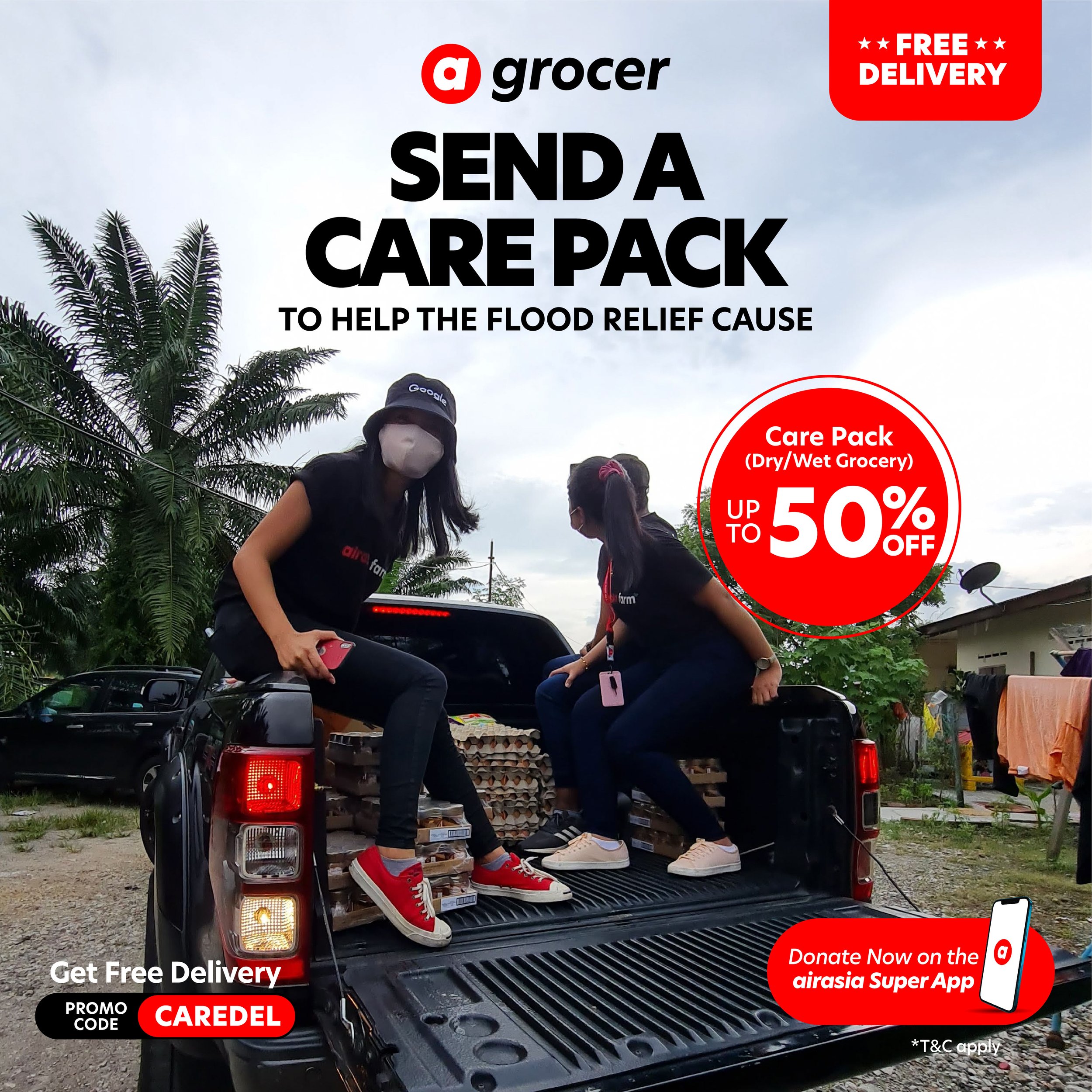airasia grocer tawar kemudahan menderma barangan keperluan kepada mangsa banjir