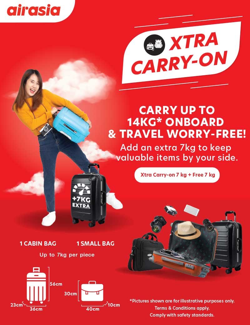 Can I carry 2 bags in Air Asia?