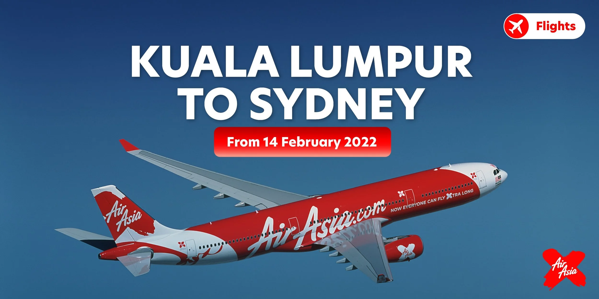 AirAsia X sambung semula penerbangan ke Sydney dan tawar penebusan akaun kredit
