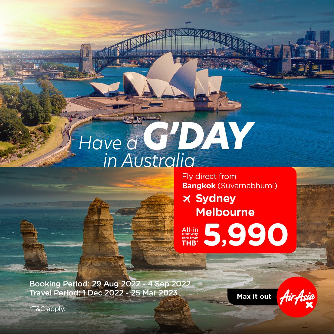 Thai AirAsia X spreads its wings to Australia Launches 2 routes to