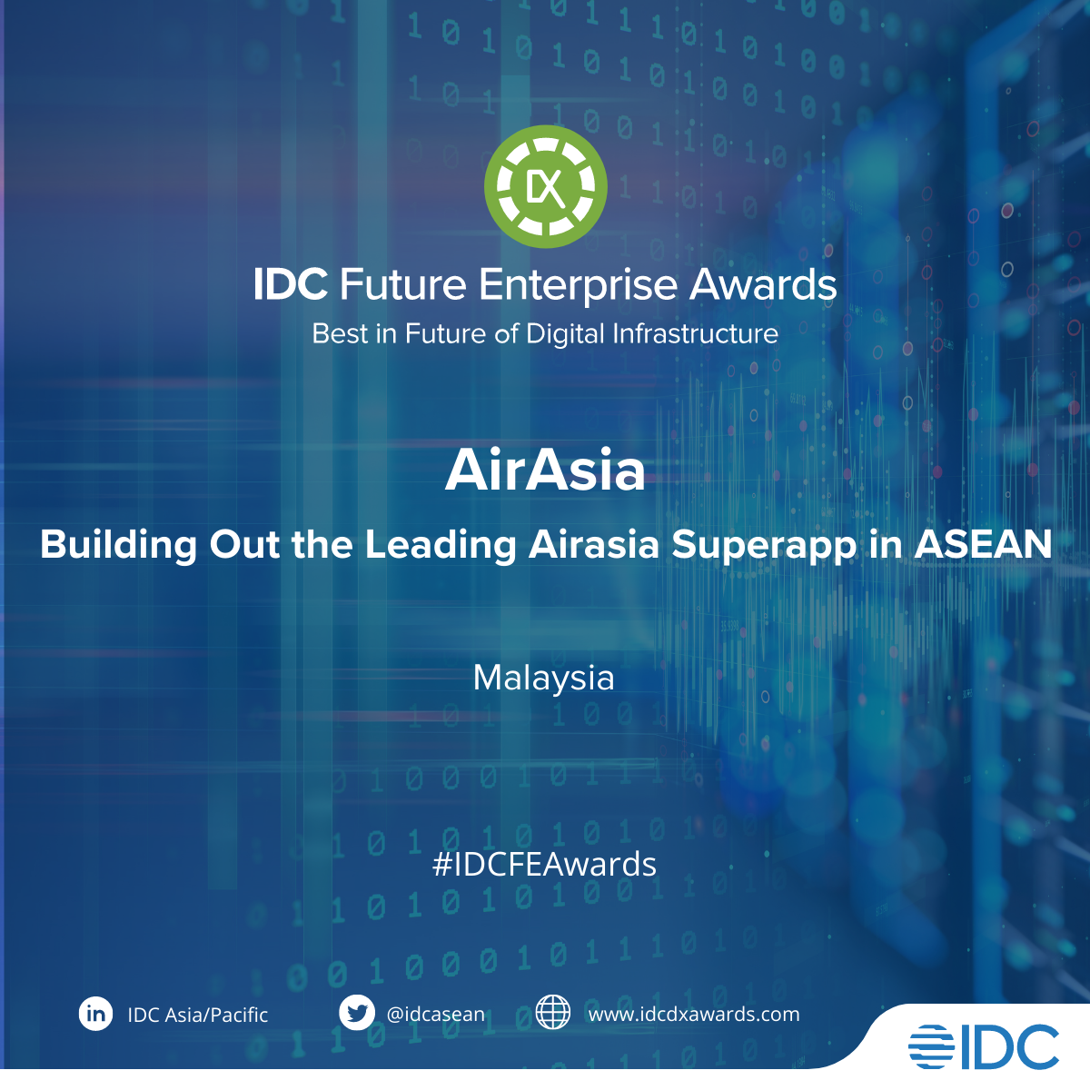 AirAsia dinobatkan ‘Best in Future of Digital Infrastructure’ di IDC Future Enterprise Awards 2022