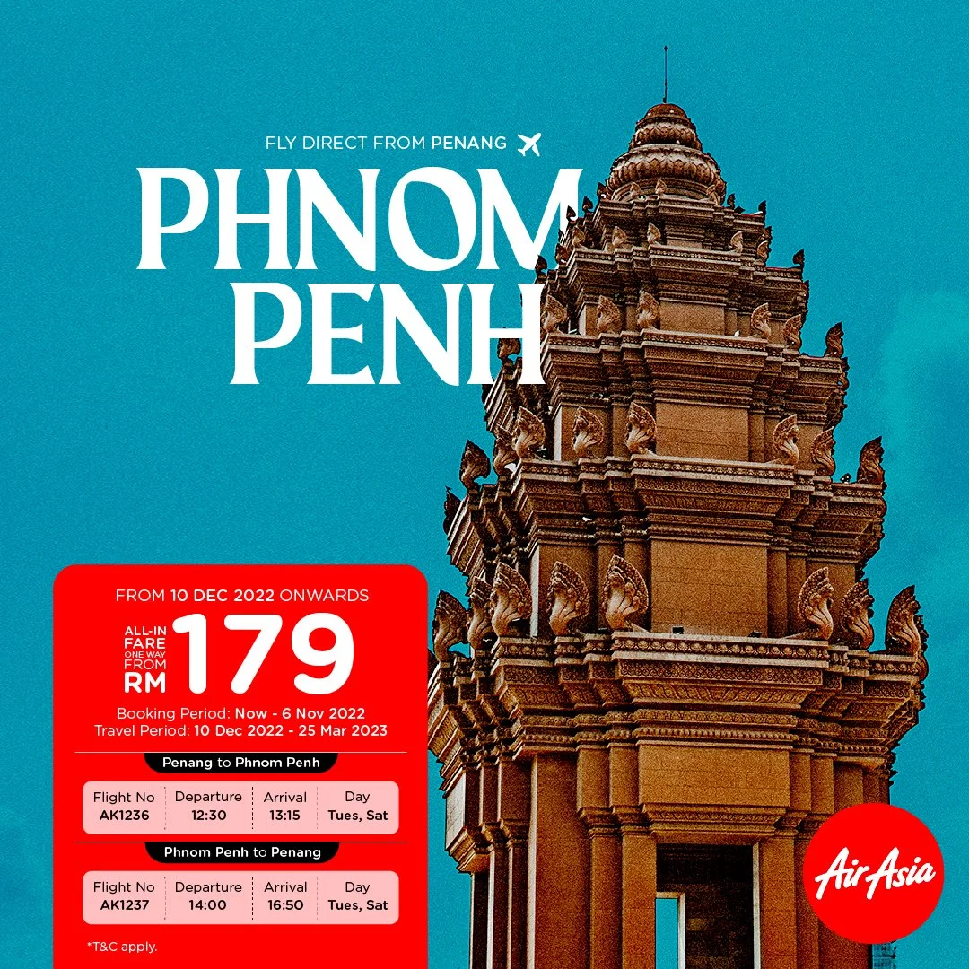 AirAsia announces new route to Phnom Penh from Penang