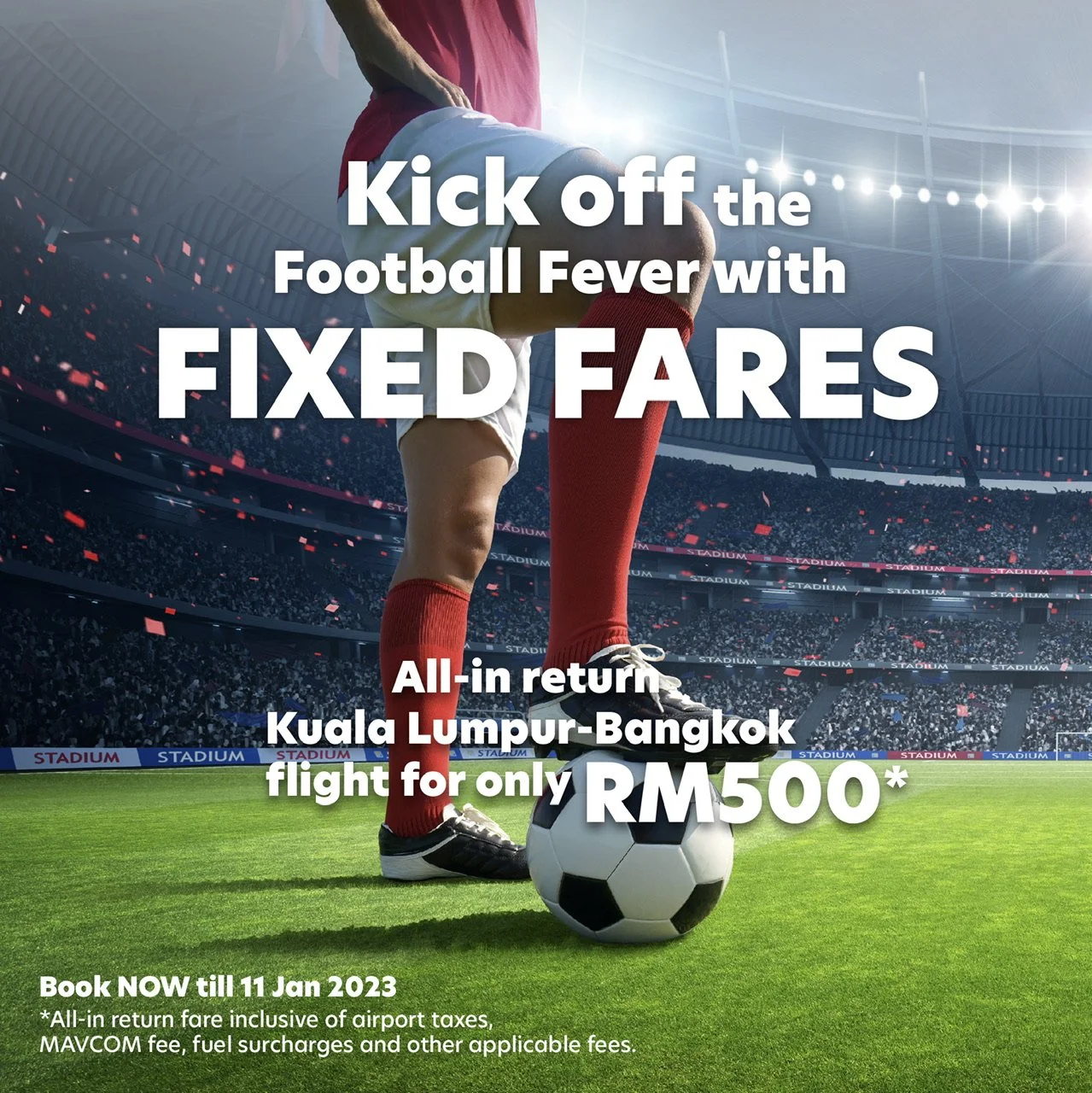 AirAsia kicks off football fever with fixed fares