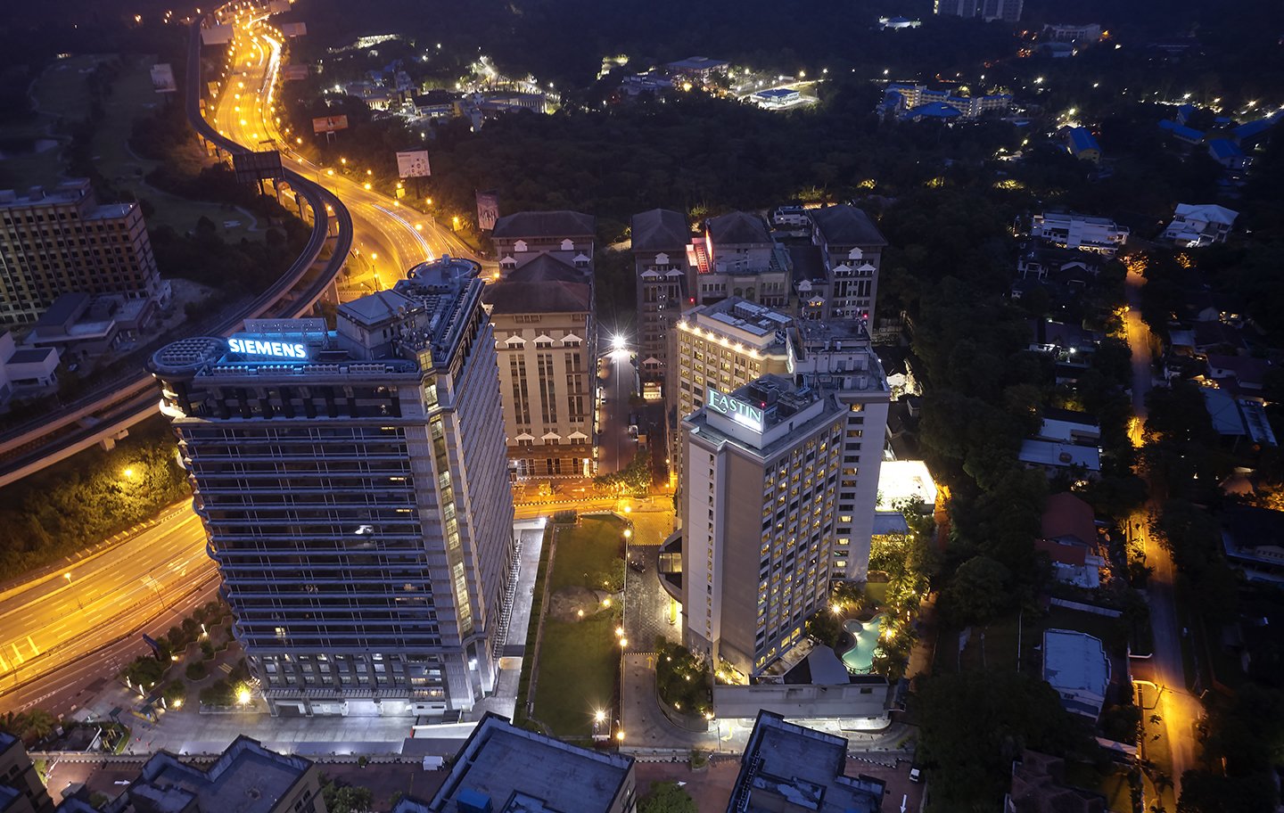 Eastin Hotel Kuala Lumpur - Aerial View (Night) 3.jpg