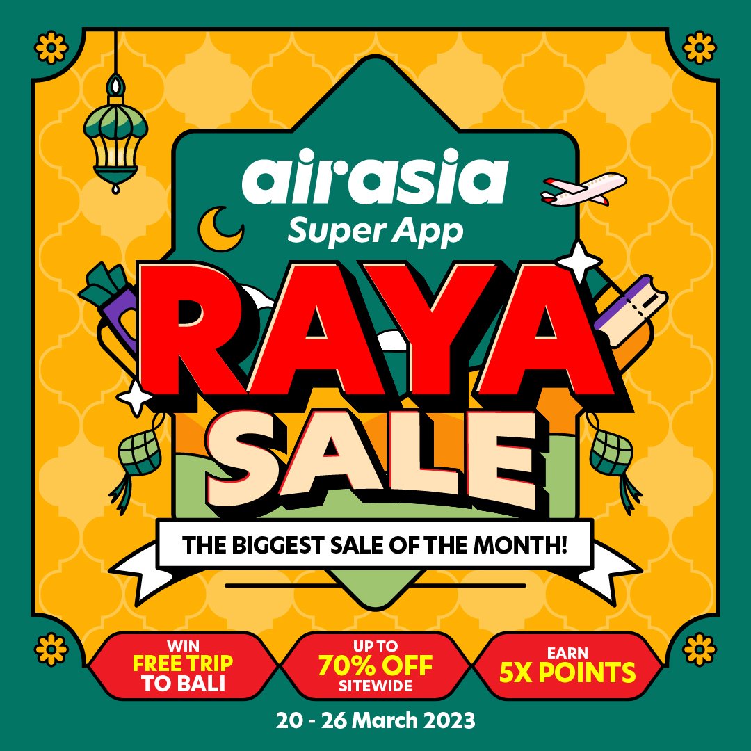 Lebih penjimatan dengan Jualan airasia Super App Raya Sale!