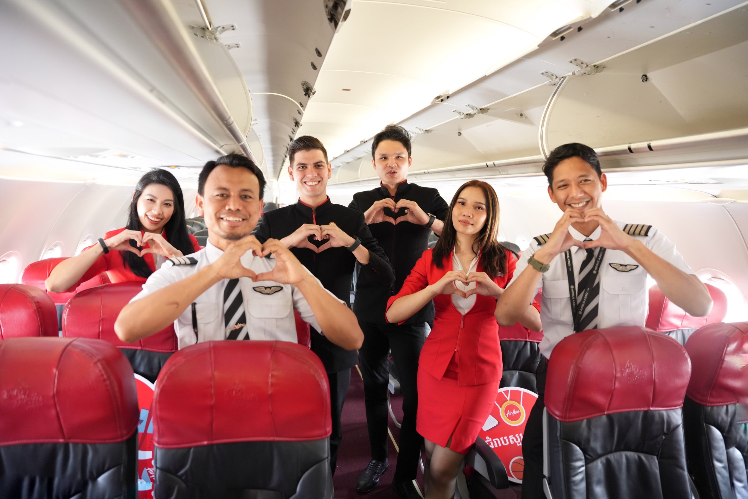 Photo Caption: AirAsia Flight AK538 Crew to Phnom Penh today