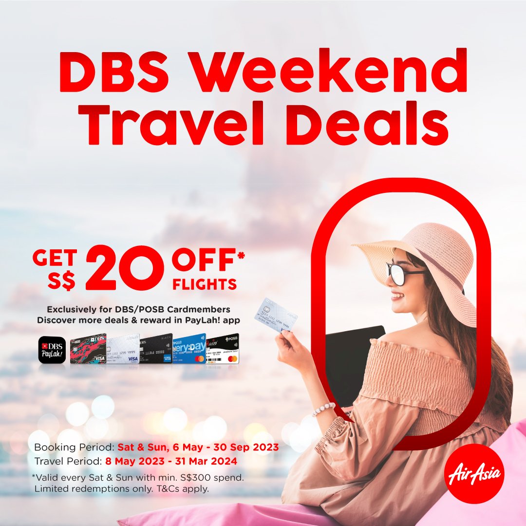 AirAsia announces special $20 off weekend deal for DBS / POSB Cardmembers