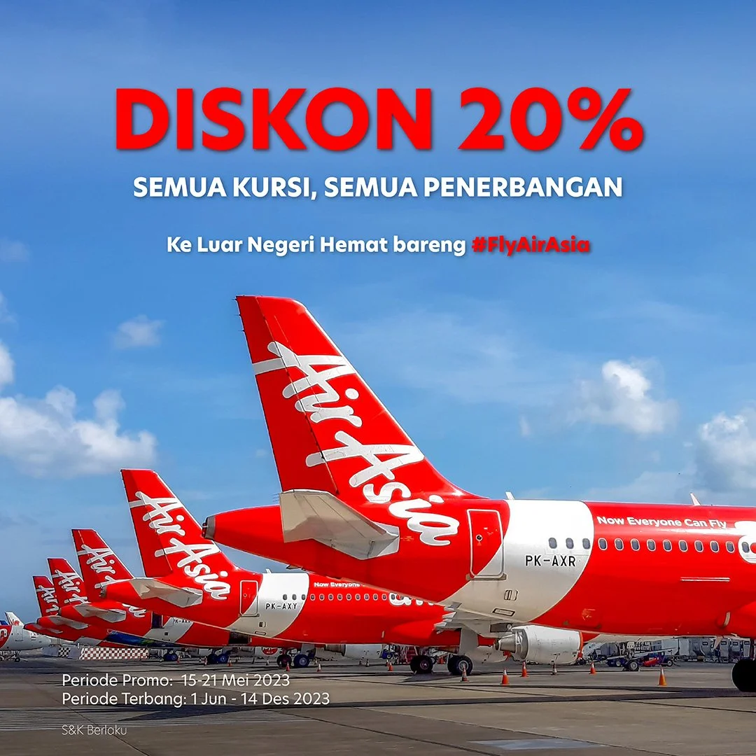 Liburan ke Luar Negeri Sepuasnya dengan Diskon 20% AirAsia ASAF (All Seats, All Flights)