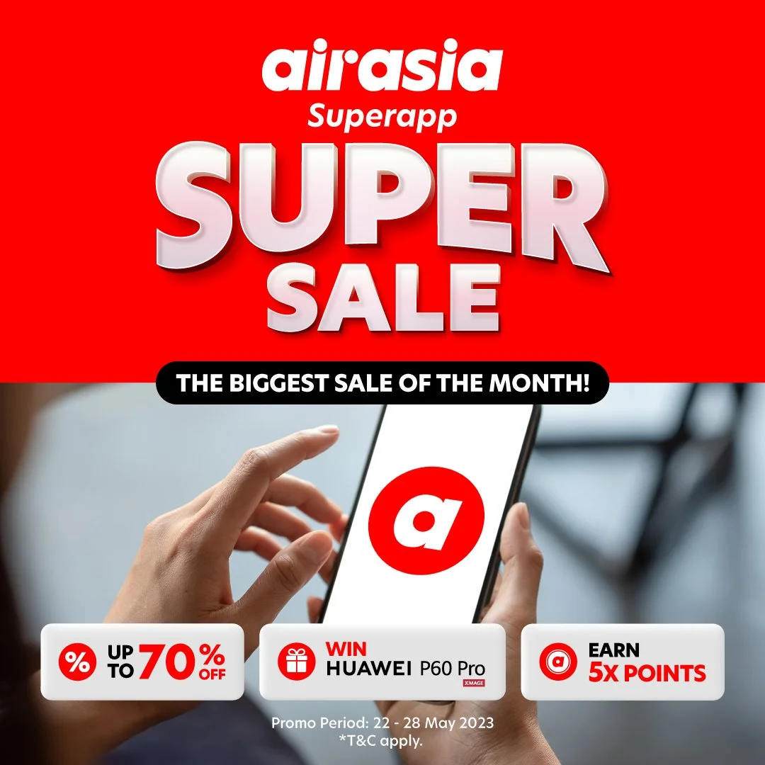 Win HUAWEI P60 Pro with airasia Superapp’s May Super Sale!