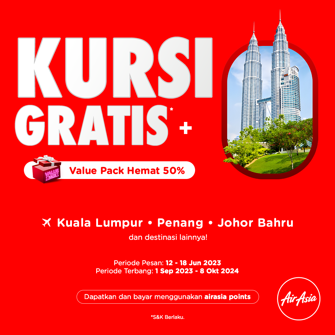 AirAsia KURSI GRATIS* Hadir Kembali dengan Penerbangan Ke Berbagai Destinasi Internasional