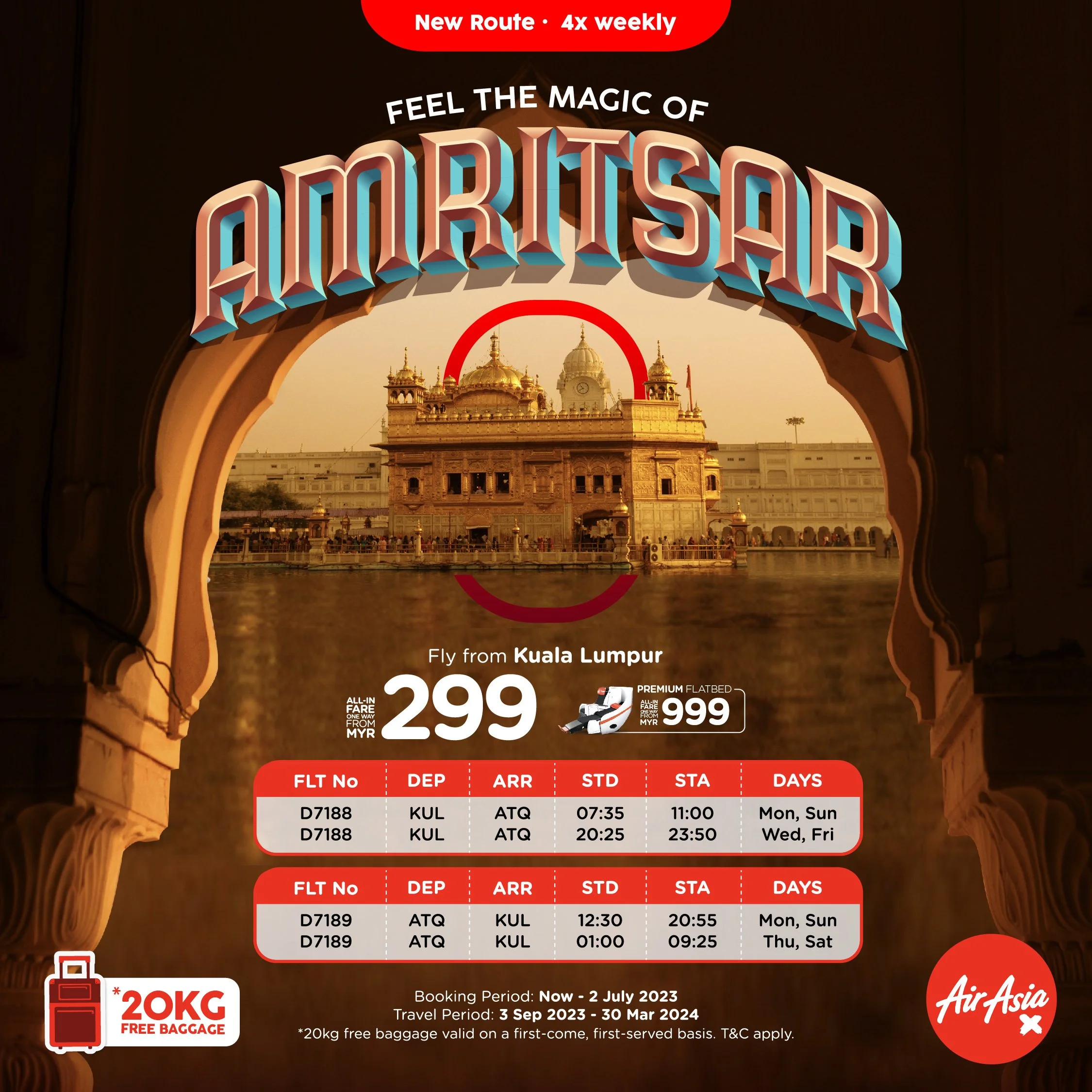 AirAsia X broadens India network with its return to Amritsar four times weekly