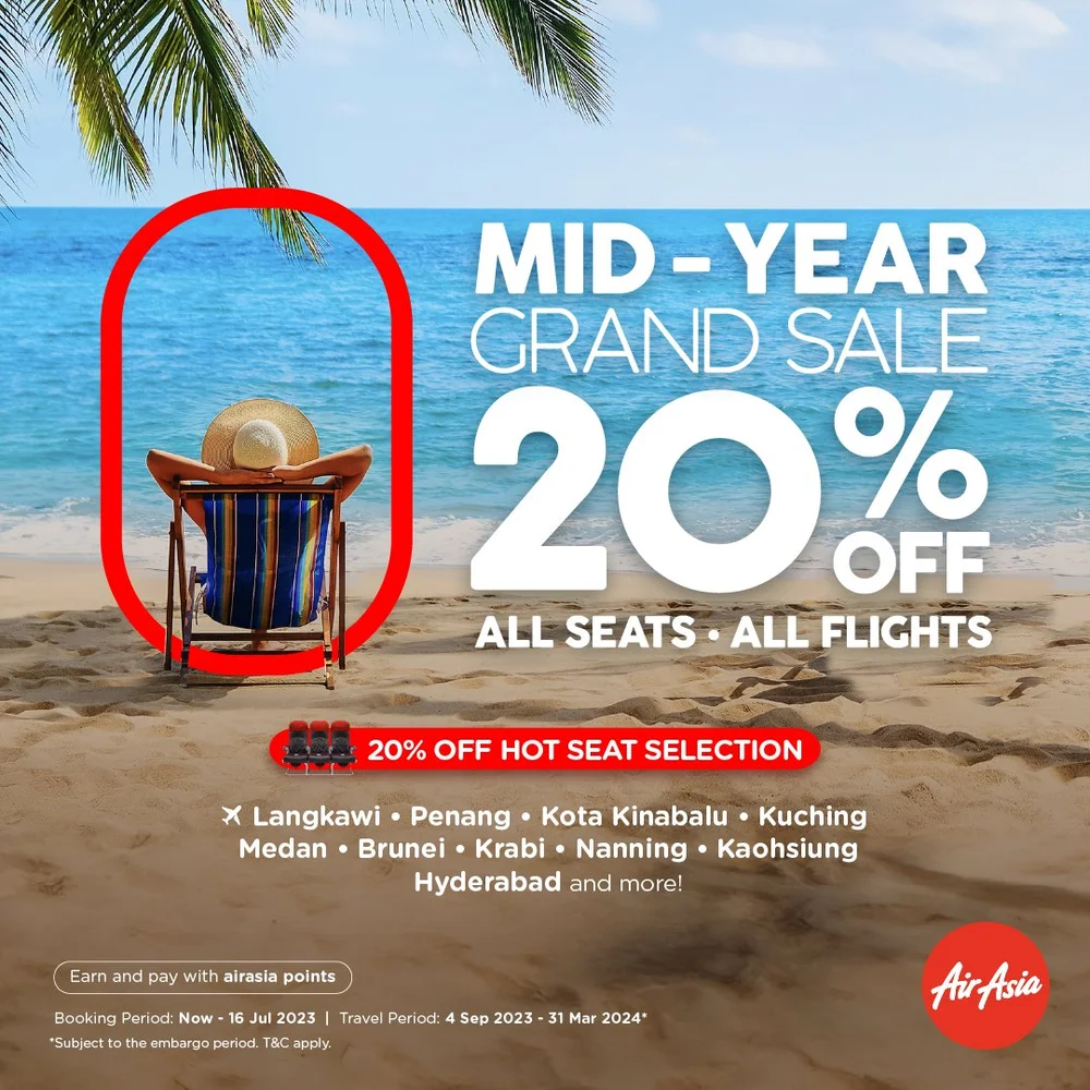 AirAsia launches Mid-Year Grand Sale with 20% off all seats, all ...