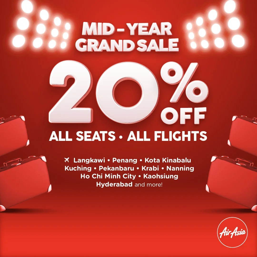 AirAsia launches Mid-Year Grand Sale with 20% off all seats, all flights