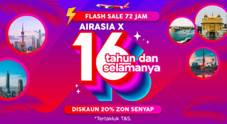 AirAsia X rai 16 tahun sebagai peneraju syarikat penerbangan tambang rendah di Asia Pasifik dengan tambang istimewa