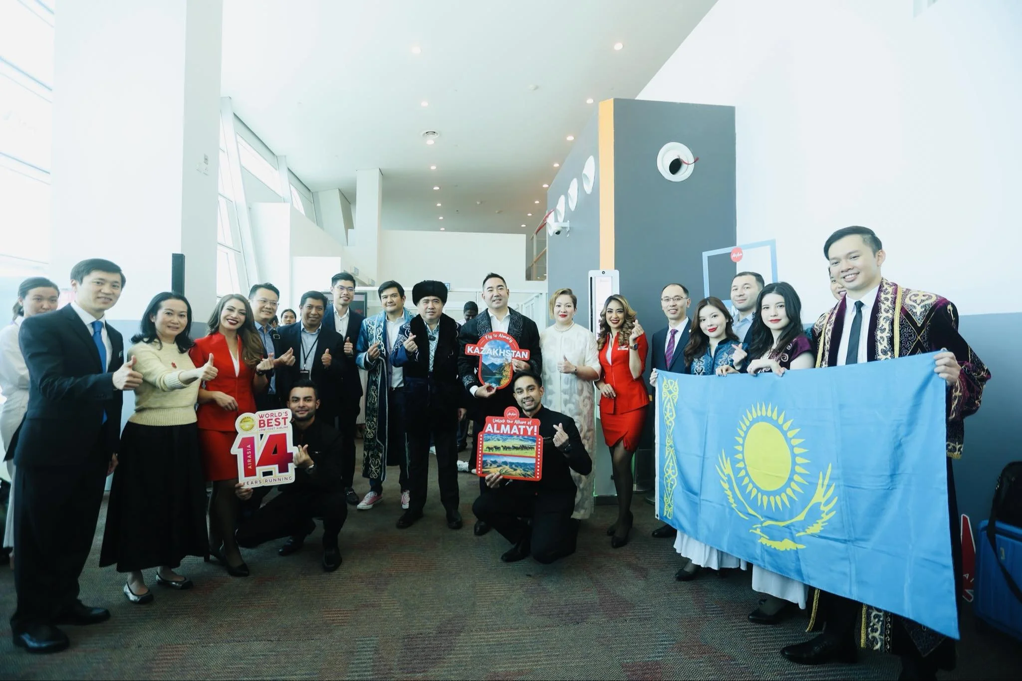 AirAsia X rai pencapaian sebagai syarikat penerbangan Asia Tenggara pertama yang terbang terus ke Almaty, Kazakhstan