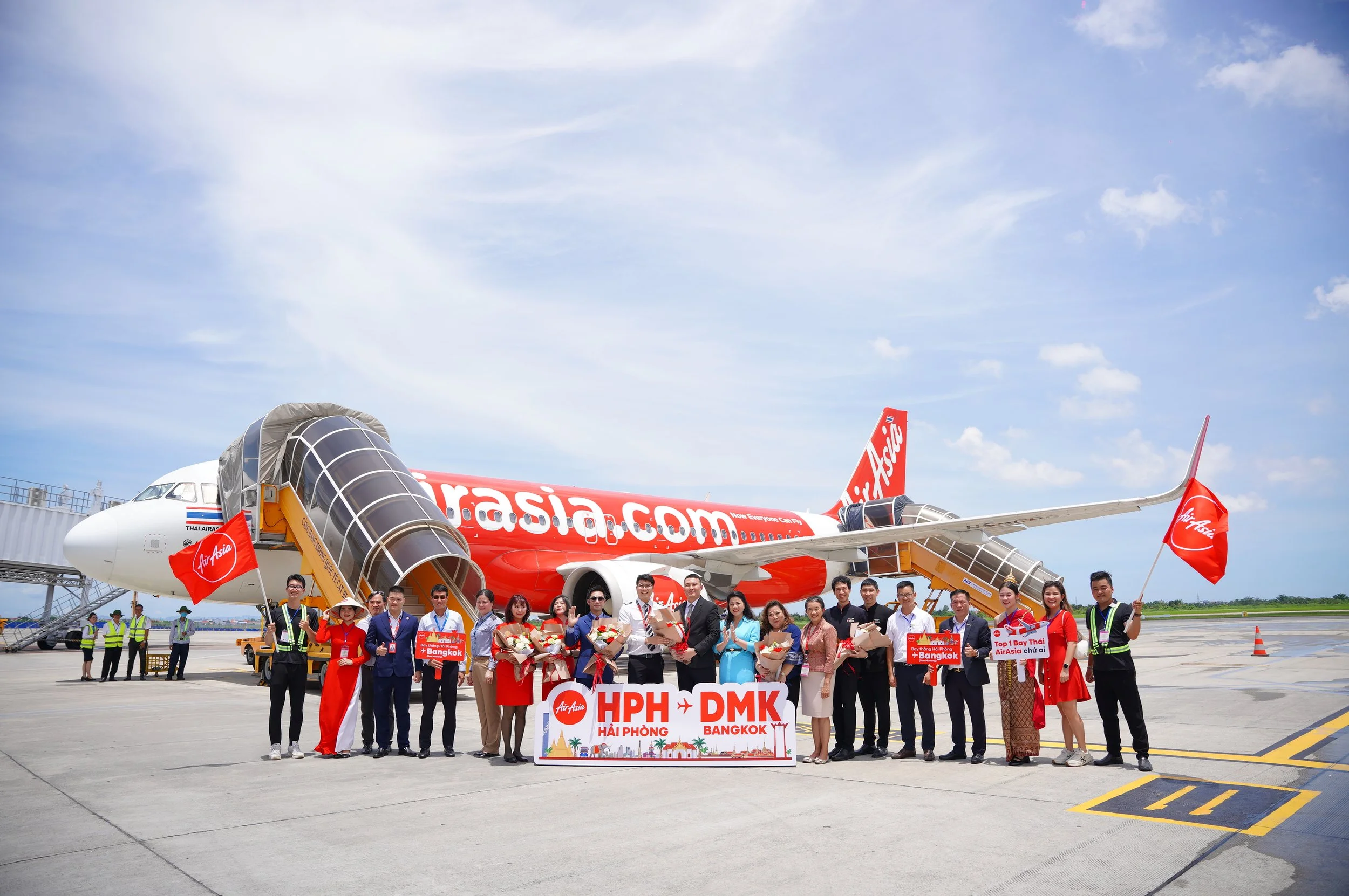 Thai AirAsia launches latest route between Bangkok (Don Mueang) and Hai Phong, Vietnam Now operates the most direct flights from Bangkok to destinations across Vietnam