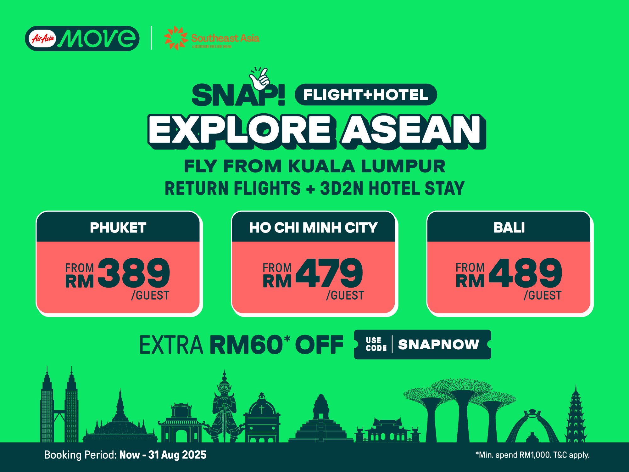 MOVE Sokong Pelancongan Serantau Menerusi Kempen SNAP! ‘Explore Asean’