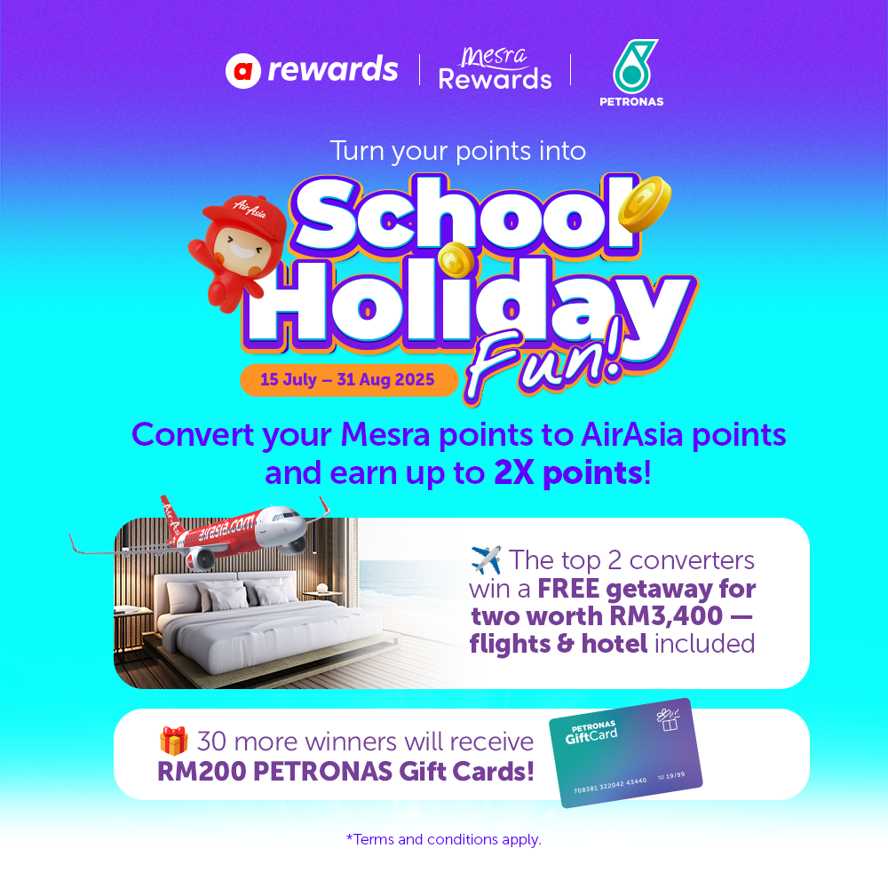 Win Free Flights and Hotel Stays, Exciting Prizes, and Earn Bonus Points This School Holiday Season!