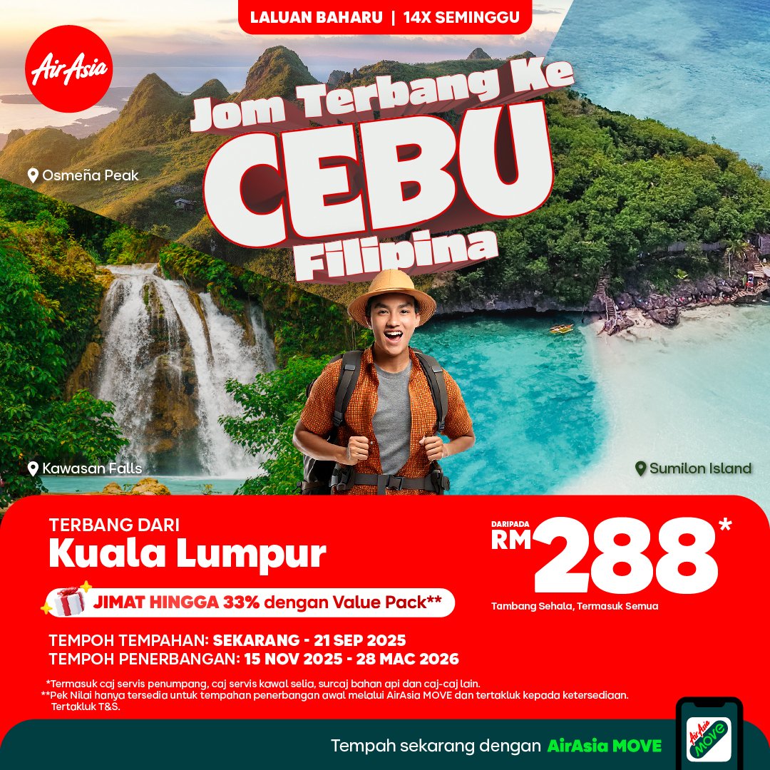 AirAsia lancar hab baharu di Cebu, pacu pertumbuhan dan pengembangan rangkaian serantau