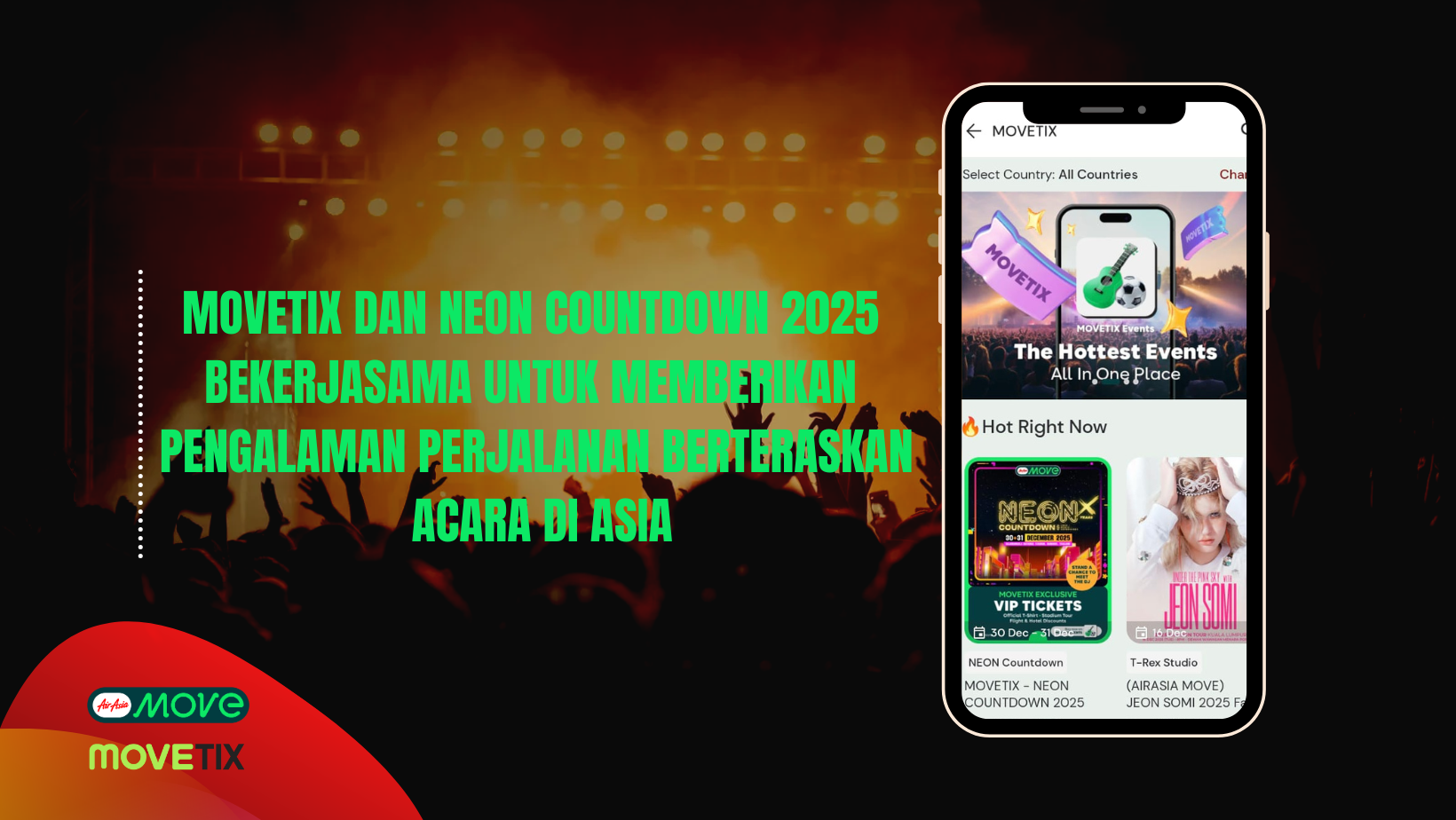MOVETIX dan NEON Countdown 2025 bekerjasama untuk memberikan pengalaman perjalanan berteraskan acara di Asia.