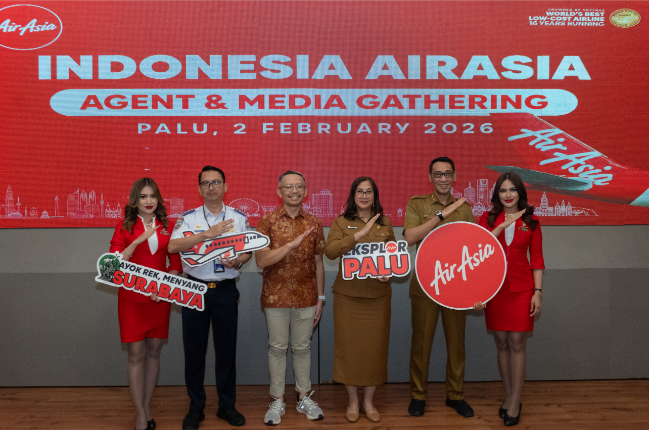 Indonesia AirAsia Perluas Pilihan Perjalanan Palu–Surabaya dan Palu–Kendari Melalui Makassar