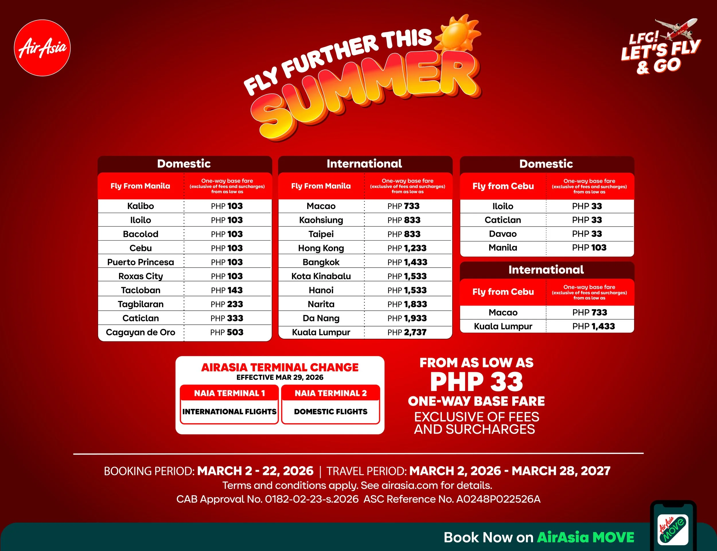 AirAsia Philippines Invites Filipinos to “Fly Further” This Summer 2026 with Fares from P33