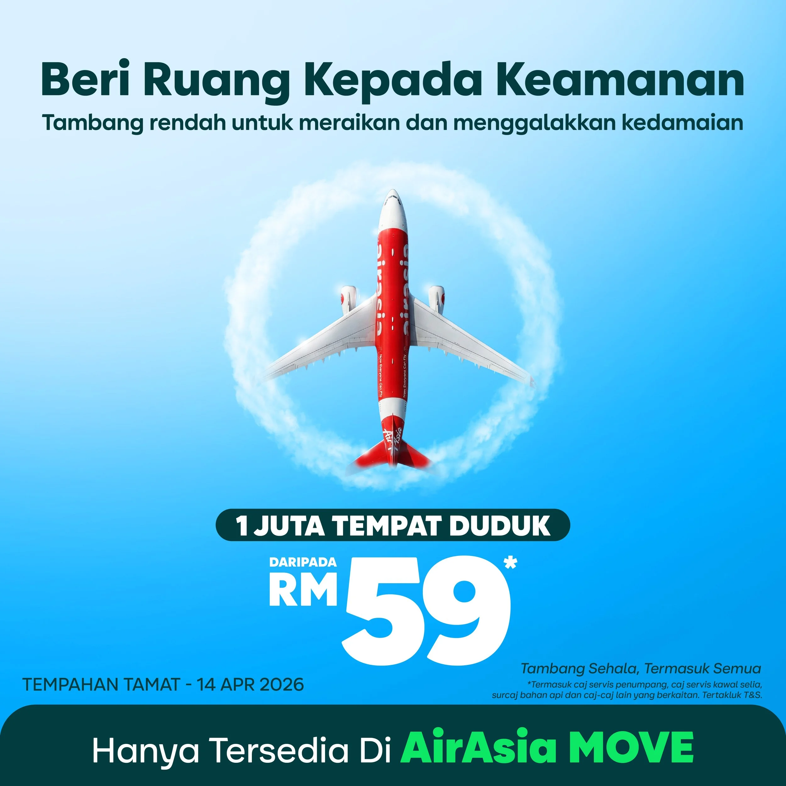 AirAsia galakkan keamanan dan hubungan perjalanan melalui kempen ‘Give Peace a Chance’