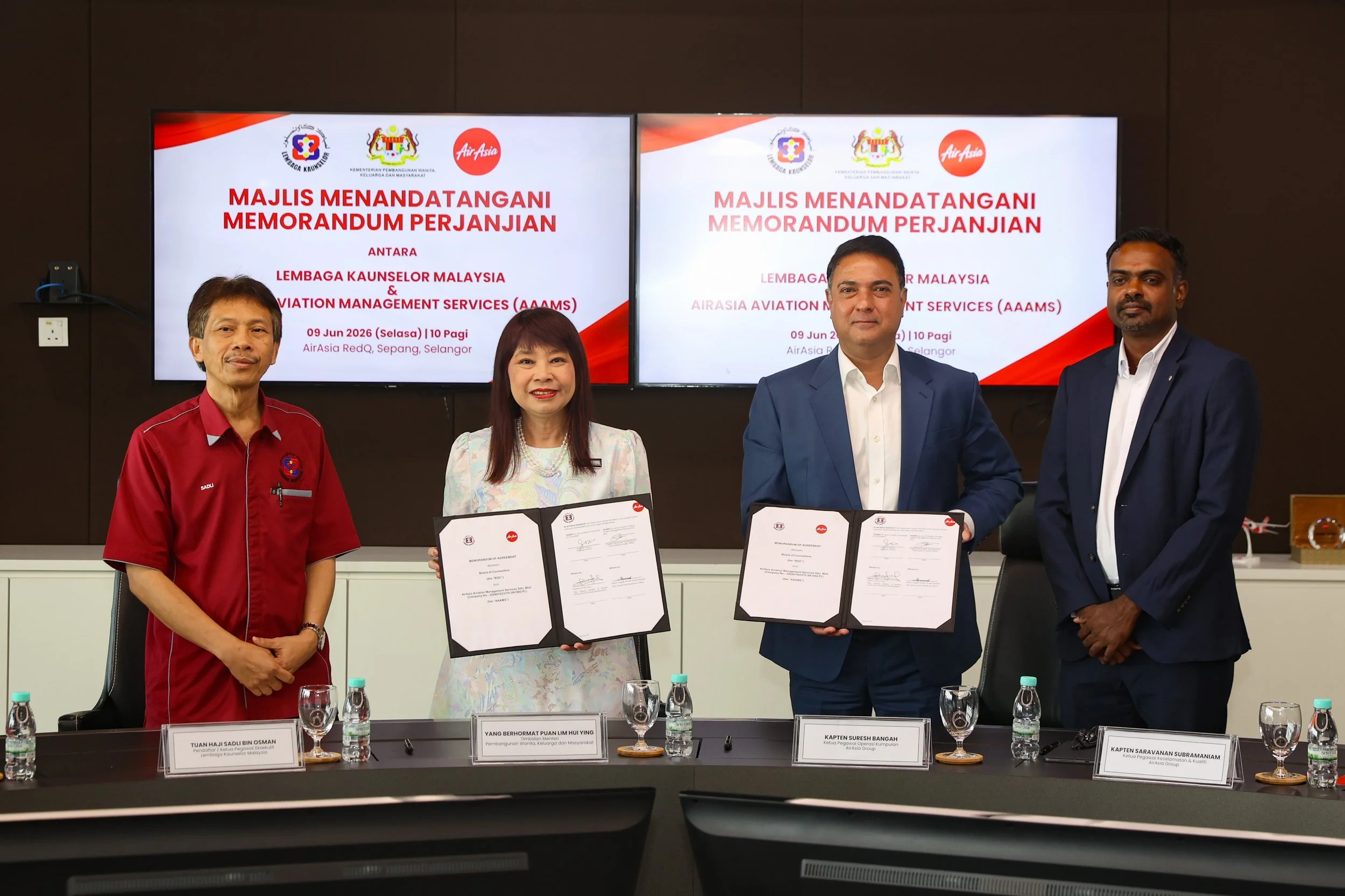 AirAsia X (Kumpulan AirAsia) perkukuh pengurusan krisis menerusi kerjasama strategik dengan Lembaga Kaunselor Malaysia