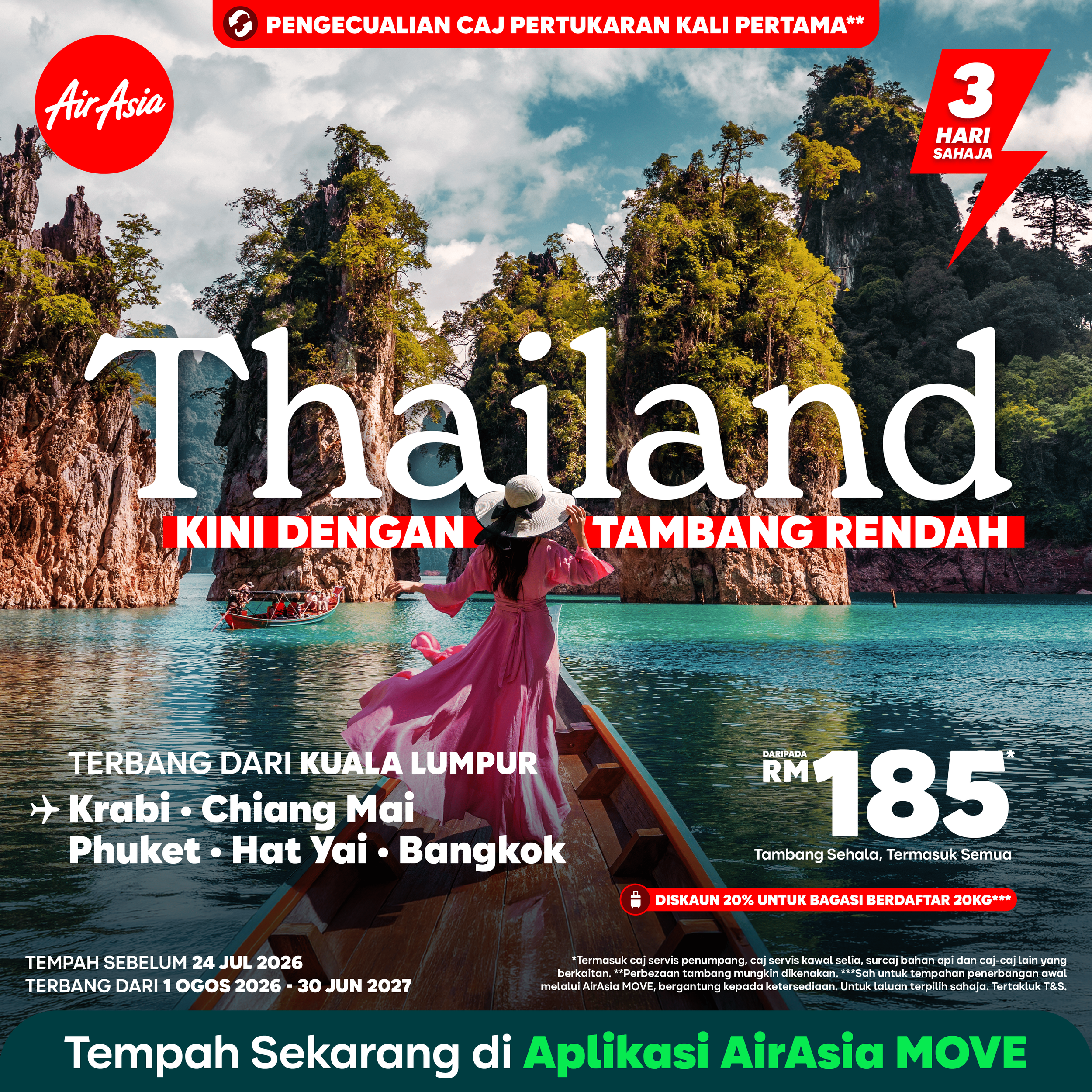 AirAsia tawar peluang untuk meneroka keunikan Thailand