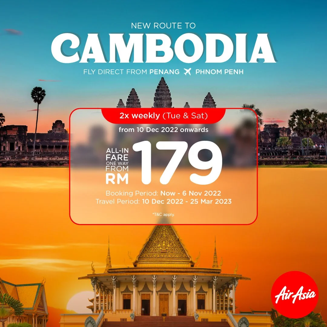 AirAsia announces new route to Phnom Penh from Penang — AirAsia Newsroom