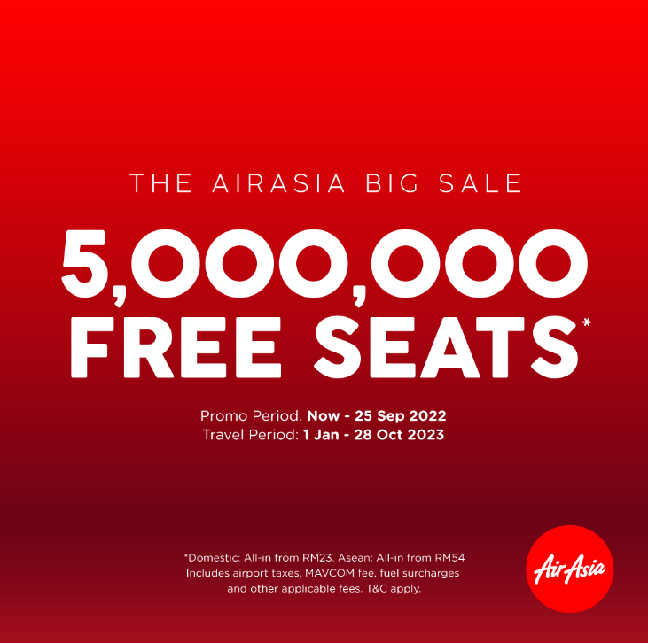 We Are Back Painting The Skies Red Airasia S Biggest Ever Free Seats Launches Today 5 Million Up For Grabs As All Airlines Flying High Once Again Newsroom