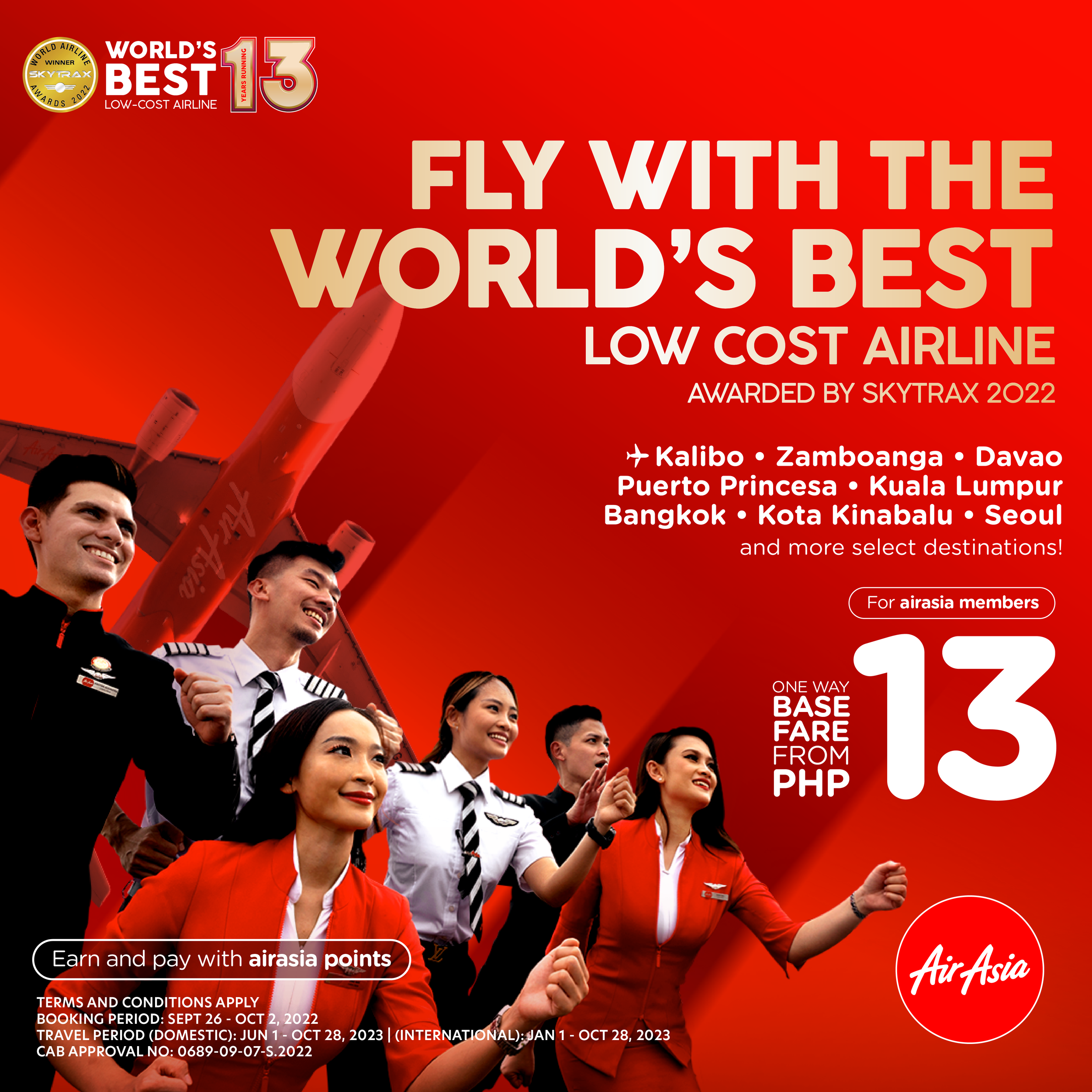 AirAsia Voted World’s Best LowCost Airline for 13th straight year