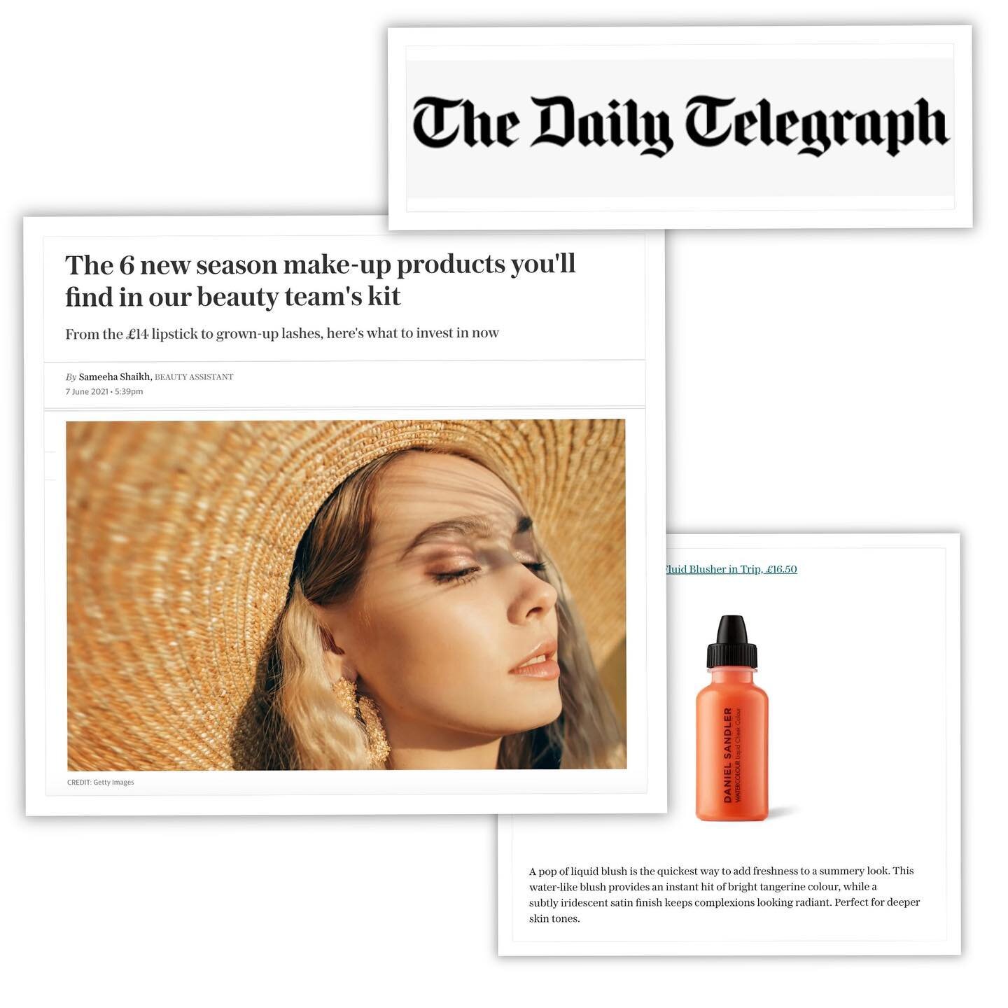 Thank you to the @telegraph for featuring @danielsandlermakeup following our summer skin press release couldn&rsquo;t be more fitting for today&rsquo;s sunshine! ☀️☀️☀️