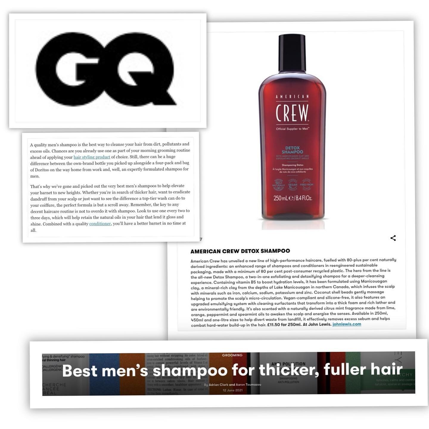 Thank you @britishgq for featuring @americancrewuk vegan and housed in post consumer recycled plastic bottles ♻️