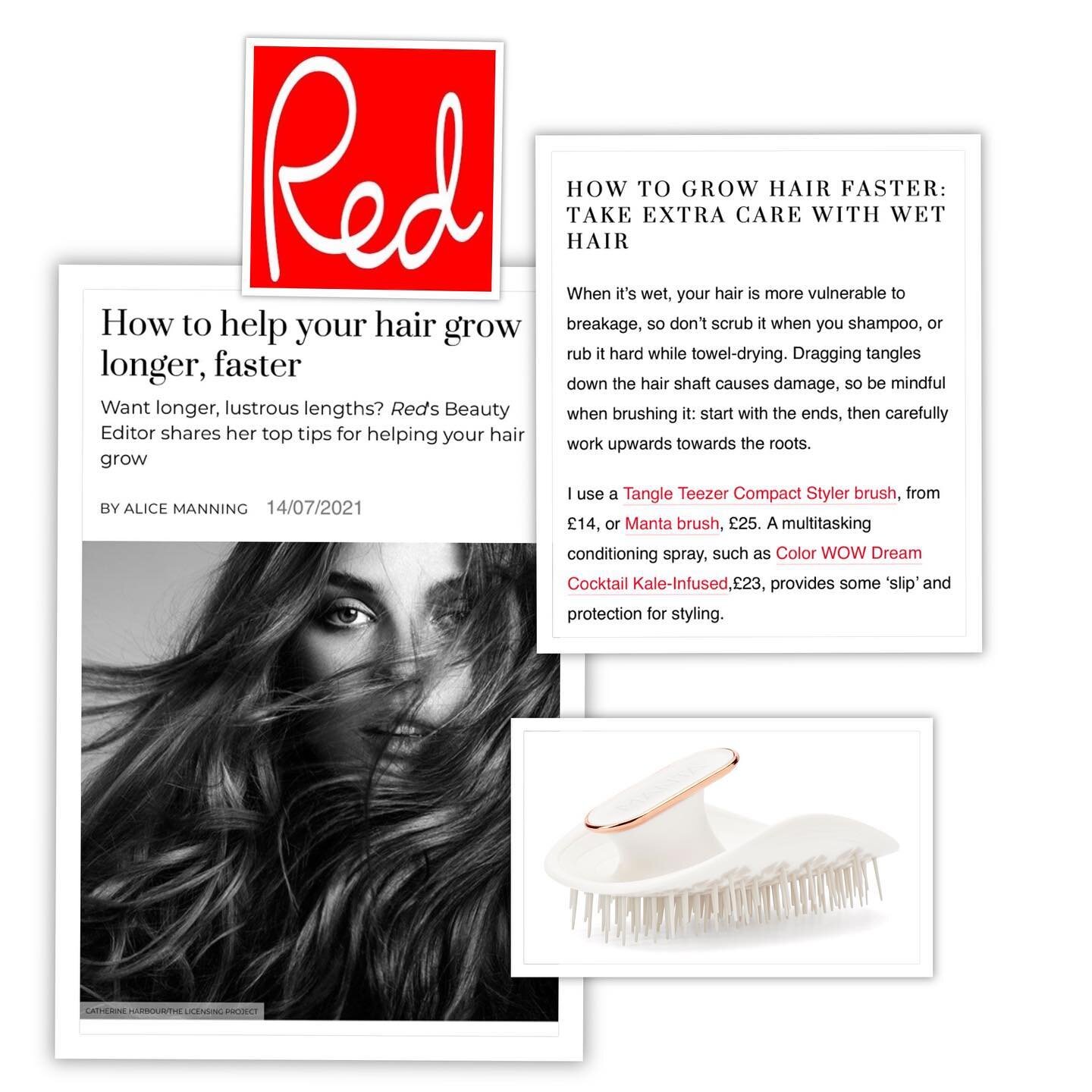 Thank you @alicemanning12 @redmagazine for including @mantahair in your Healthy Hair feature 😍✨ #beautypr #buildingyourbrand #mantahair